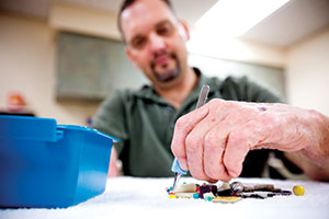 Jenny Kane/PennLive Pollock’s hands are strong and he is working on gaining functions.