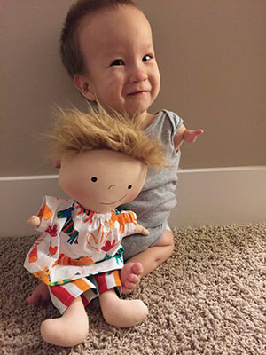 Zaure Ibrayeva, Washington, D.C., said her son Beknur “now knows he’s not alone. That doll teaches him to accept himself the way he is.”