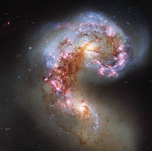 ESA/Hubble The NASA/ESA Hubble Space Telescope image of the Antennae Galaxies.