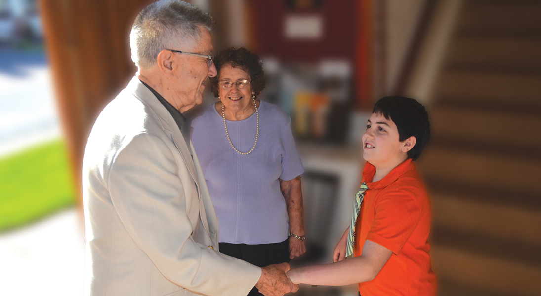 Study guide: 10-year-old wears tie and spirit of welcome