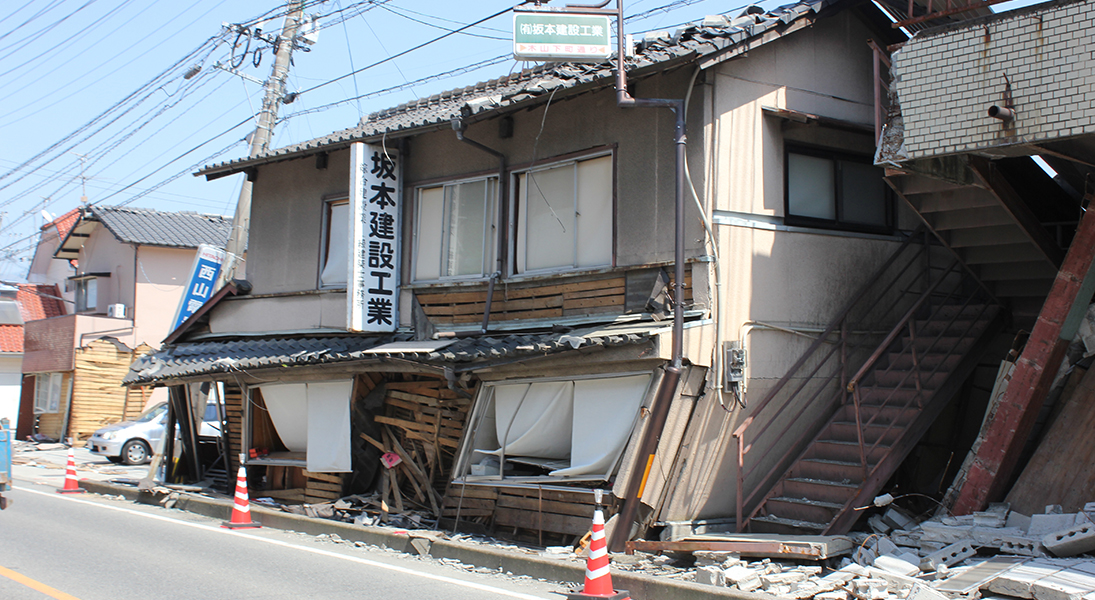 Mashiki town, just east of Kumamoto city, was the epicenter of the April 14 quake and hit again in the April 16 one. Out of some 5,400 homes or buildings that suffered some kind of damage (50% of the town), more than 1,000 were completely destroyed. In mid-April 2016 Kumamoto, Japan, experienced two powerful earthquakes, Magnitude 6.5 (April 14, 9:26 pm – a foreshock) and M 7.3 (April 16, 1:25 am - main earthquake). In between these two and for weeks after, hundreds of aftershocks kept shaking the region. The death toll was 49, but damage was extensive, even in what typically are earthquake resistant buildings. Some 25,000 buildings were deemed unsafe for occupancy, leaving many homeless as well.