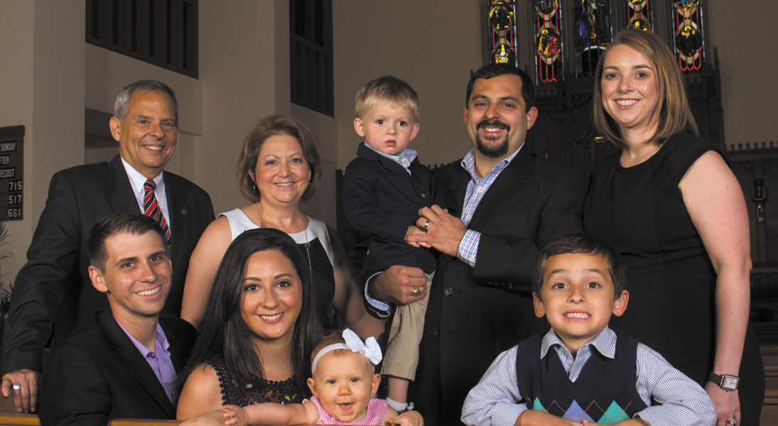 Carlos Peña’s family in 2016.