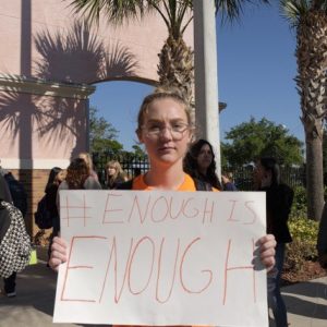 Mary Bernthal participated in National Walkout Day at her high school.