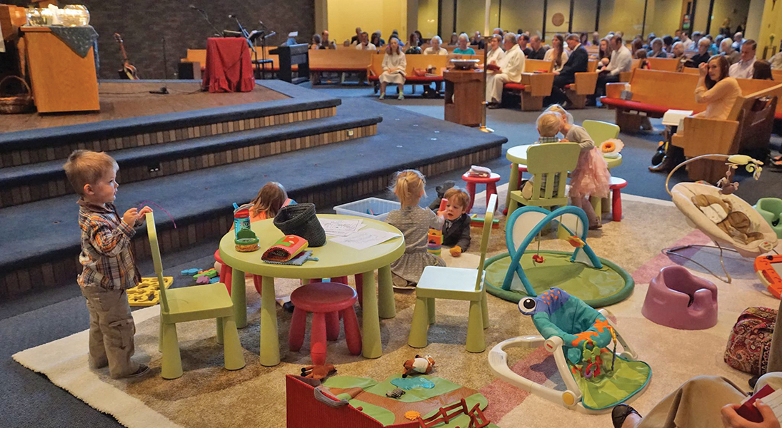 Children play in the Pray-Ground at Grace Lutheran Church, Apple Valley, Minn., on Mother’s Day 2015. This image is part of the church’s Facebook album that went viral in 2016.