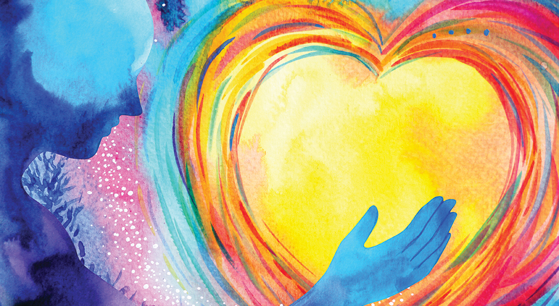 human and love spirit powerful energy connect to the universe power abstract art watercolor painting illustration design hand drawn