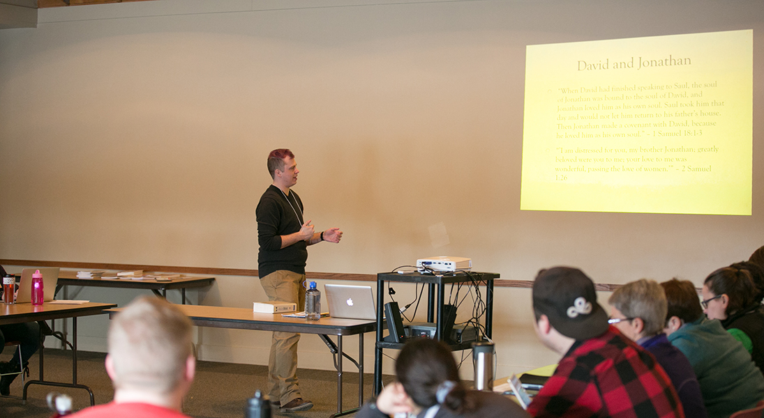 Austen Hartke, creator of the YouTube series, "Transgender and Christian," facilitated the retreat.