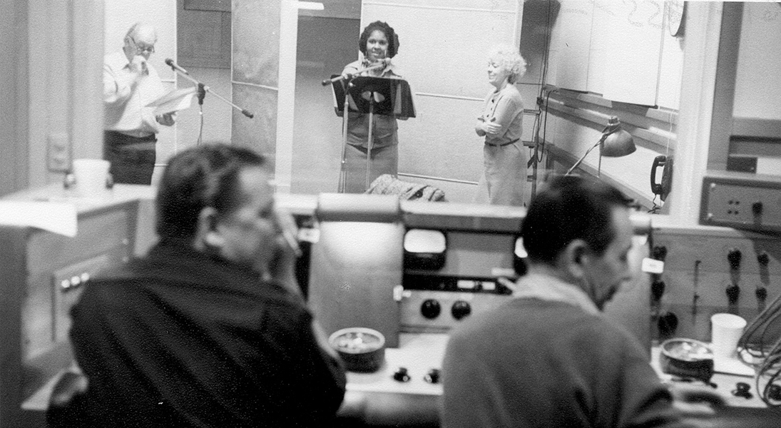 Davey and Goliath recording session