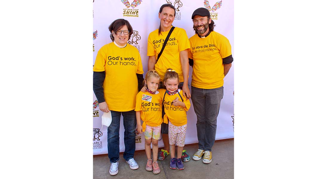 Bishop Eaton with Keadle family