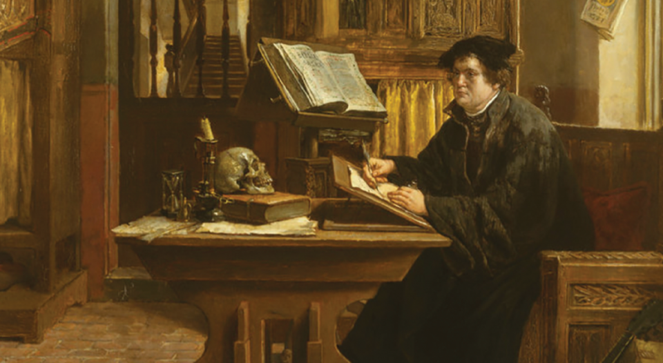 “Martin Luther Translating the Bible, Wartburg Castle, 1521” by Eugène Siberdt (1851–1931)