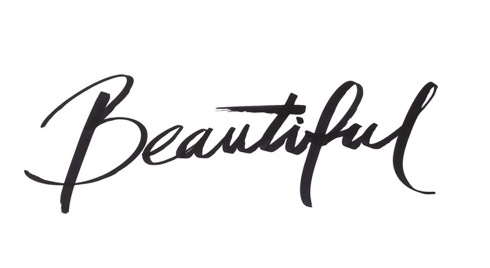 The word beautiful