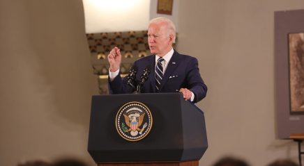 Biden visits Augusta Victoria Hospital