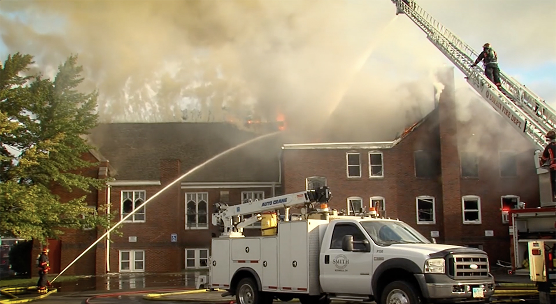 First Lutheran Church, Lorain, Ohio fire