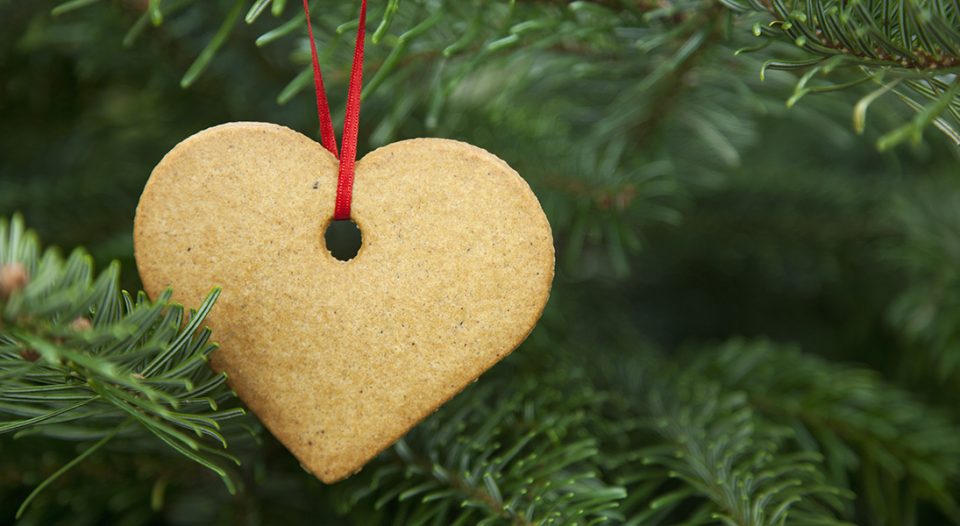 Gingerbread heart Christmas cookie