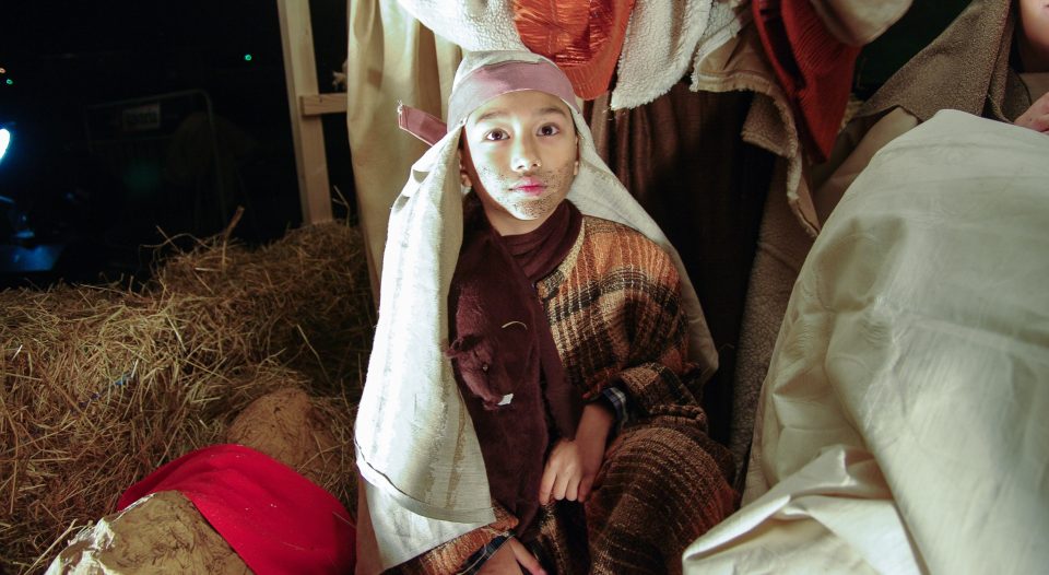 Nativity scene shepherd boy