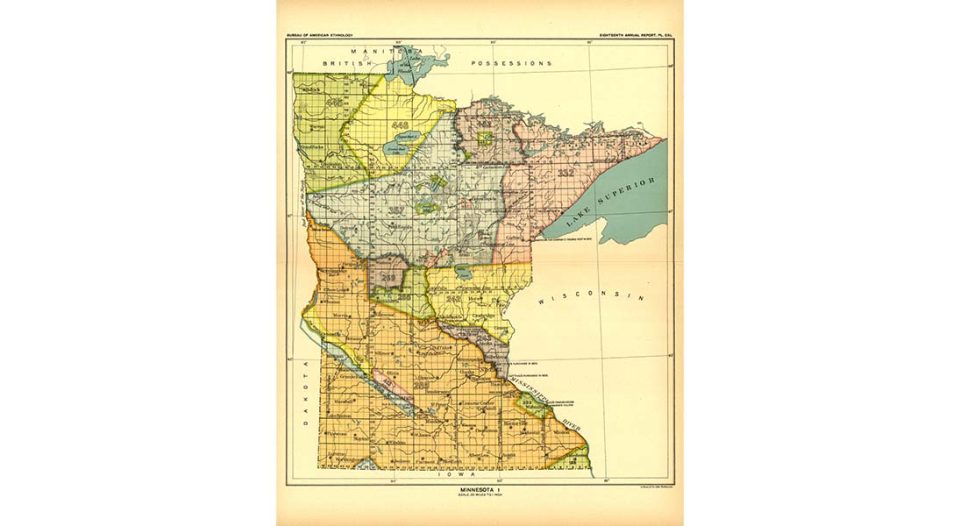 American Indian land cessions in Minnesota between 1784 and 1894