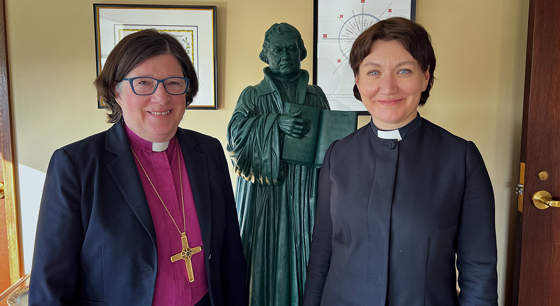 Anne Burghardt and Bishop Eaton