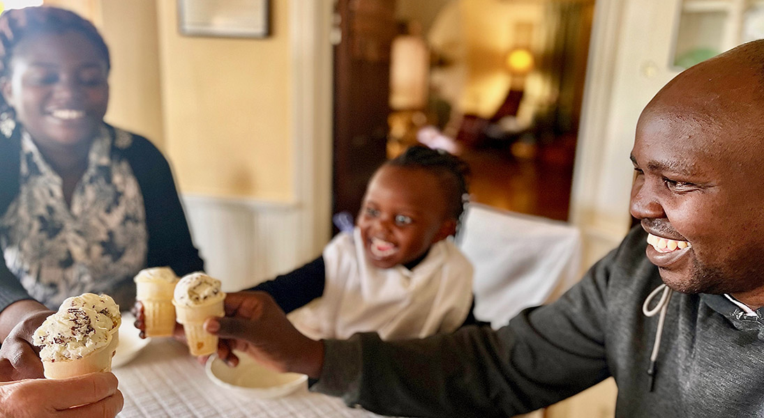 Linda Staats immigrant family settlement celebration