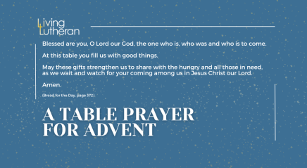 A table prayer for Advent