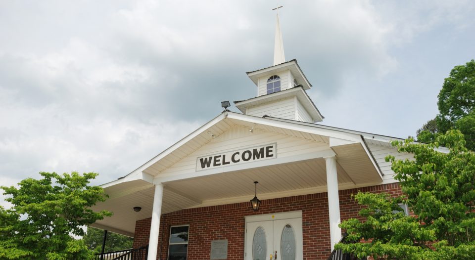 Church welcome sign