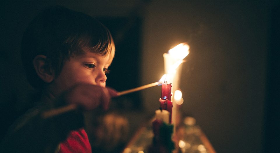 Child Advent candle