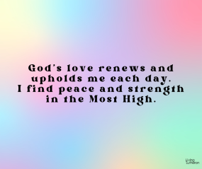 God’s love sustains