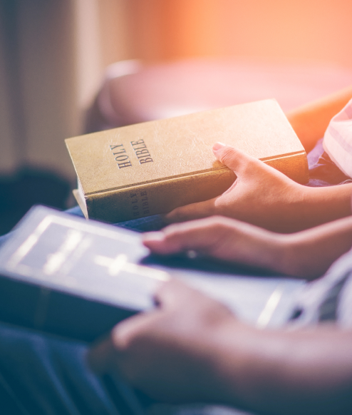 hands holding bibles