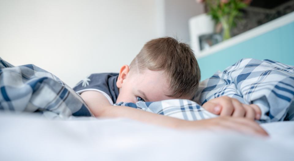 Boy in bed