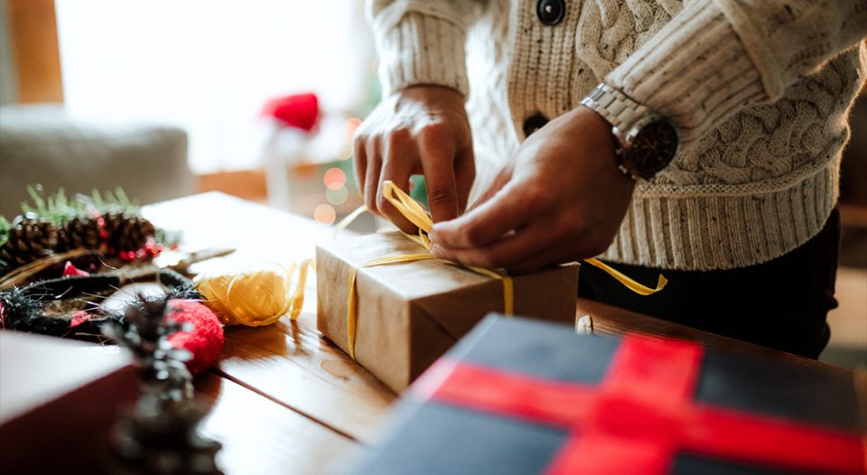 Wrapping Christmas presents