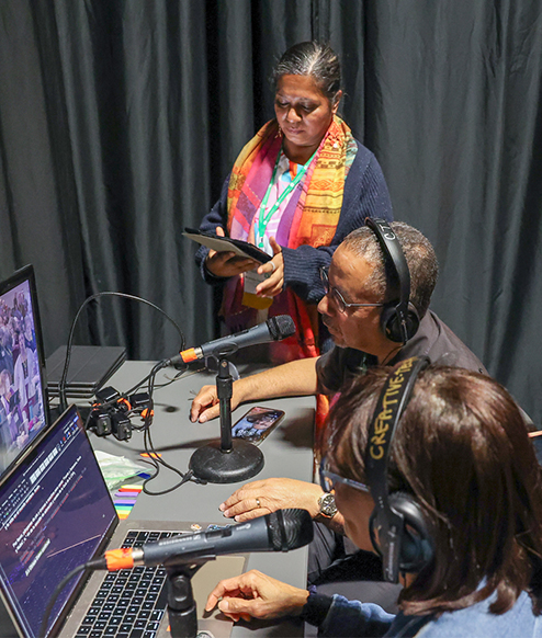 Group of people recording