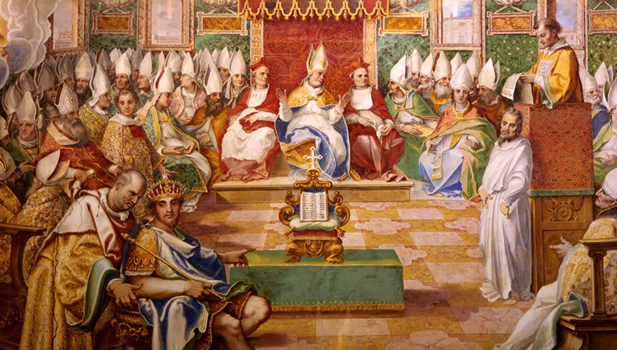 Painting depicting the First Council of Nicaea