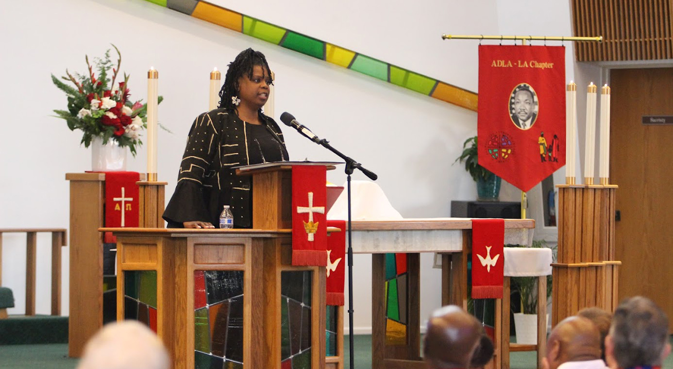 Lucille “CeCee” Mills preaching