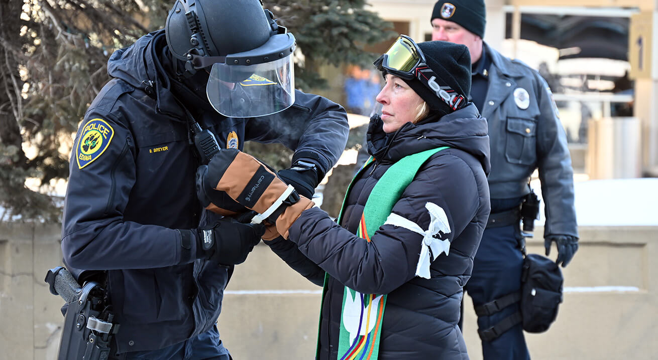 Ingrid Arneson Rasmussen arrested at demonstration