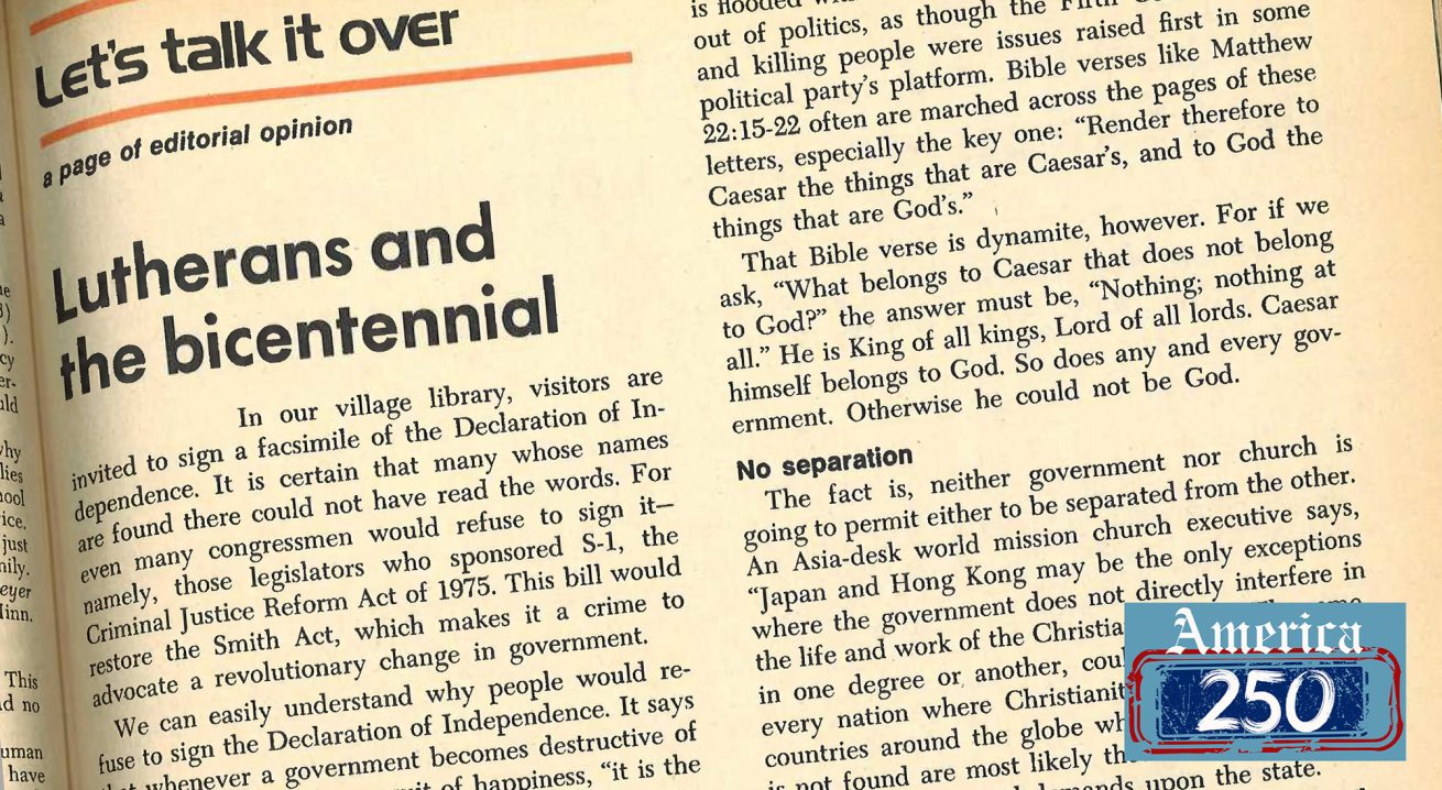 Lutherans and the bicentennial