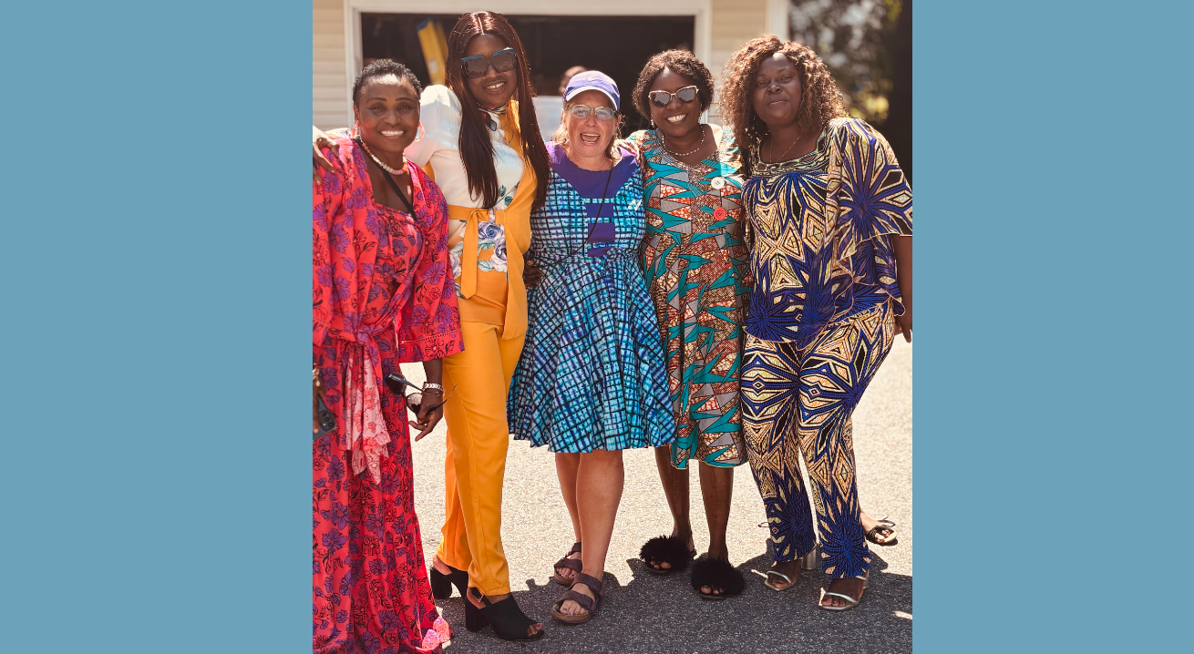 A group of women in traditional African dress